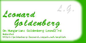leonard goldenberg business card